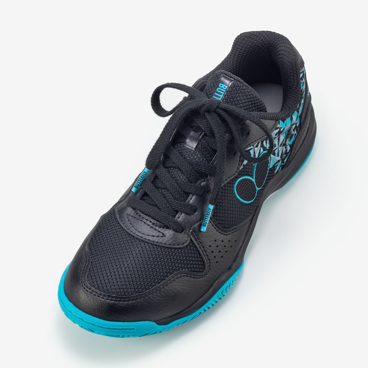 Butterfly Vilight II Table Tennis Shoes - Black - Above - Front Angle